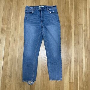 Abercrombie & Fitch Women’s Mid-Wash Skinny High Rise Ankle Jeans
